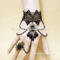 2014 Cheap Sale National Style Ancient Black Lace Wrist Chain Wedding Ring,Top Designer Design Women Rings